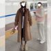 Lamb Wool Fur Integrated Medium And Long Plush Coat Women's Winter Korean Version Thickened Warm Fake Two-piece Hooded Coat_ecoleips.com