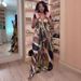 Women's Fashion Printed Asymmetrical Halter High-Waist Palazzo Pants Set - Elegant Casual Outfit For Summer_ecoleips.com