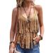 New Women's Sexy Tassel Camisole Style Hot Girl Western Style Vest_ecoleips.com