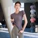 Women's Clothing Women's Slim Fit Stretch T-Shirt Internet Celebrity Style Short Sleeve Gym Running Yoga Summer Sports Top Thin Casual Wear_ecoleips.com