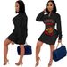 Women's Autumn/Winter Casual Printed Dress Urban Style Letter Print Thin Material Elegant Fashion Thin Dress For Summer_ecoleips.com