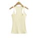 Purely Alluring Sexy Low-cut Square-neck Collarbone-revealing Stylish Camisole For Women, Slim-fit And Figure-flattering_ecoleips.com