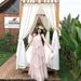 Pink Irregular Lace Camisole Cake Dress Women's Summer 2026 Loose Flowing Design Gentle Beachy Feel Unique Beautiful_ecoleips.com