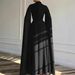 Elegant High-Neck Flowy Wide-Leg Jumpsuit With Flared Sleeves – Chiffon Wide-Leg Palazzo Pants For Women, Black / Dark Green / White, S-Xxl_ecoleips.com