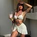 Women's Clothing Sexy Bikini Nylon Swimsuit 3-Piece Bikini Set With Skirt – Sexy High-Waisted Swimwear (Steel Wire Support & Quick Dry)_ecoleips.com