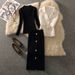 Women's Clothing Mature Suit Female Temperament Lady Suit Collar Vest Sweater Hip Skirt Three Piece Suit_ecoleips.com
