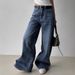 Turkish Light Blue Wide-leg Jeans For Women, New Spring And Autumn High-waisted Loose Slimming Retro Straight-leg_ecoleips.com