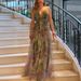 Women's Clothing Spring And Summer New Mesh Printed Suspender Dress INS Holiday Leisure Big Swing Dress For Women_ecoleips.com