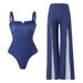 Women's Clothing High Elastic Denim One Piece Women's Swimsuit Set To Cover The Belly And Show Slim Swimsuit_ecoleips.com