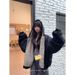 Women's Eco-Friendly Waterproof Faux Fur Jacket - Reversible Winter Coat With Warm Cotton Filling, Hooded Casual Outerwear (Black, Khaki, Red-Brown)_ecoleips.com