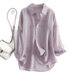 Women's Stylish Summer And Spring Loose Breathable Tencel Long-Sleeved Shirt With Casual Design, Sun-Protective Clothing_ecoleips.com