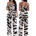 Women's Clothing Summer Fashion Sexy Suspenders Elastic Waist Tie Wide Leg Pants Two Piece Suit_ecoleips.com