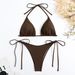 Women's Clothing Nylon Solid Color Split Suspenders Women Sexy Triangle Bikini New Multi Color Swimsuit_ecoleips.com