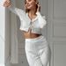 White Jacquard Sleeve Long Pants Lace Soft Pajama Set European And American Autumn New Cross-Border Home Wear For_ecoleips.com