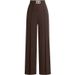 Women's Clothing Summer High Waist Commuting Slim Drape Versatile Casual Wide Leg Trousers Loose Business Women_ecoleips.com