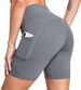 Multi Color High Waist Yoga Sports Shorts High Elastic Fitness Running Women's Active Wear Polyester Leggings_ecoleips.com