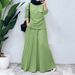ZANZEA Muslim Womens Modest Skirt Suits Hijabs Long Sleeve Color-Block Blouse & Pleated Maxi Skirt 2 Pieces Sets Ramadan Outfits_ecoleips.com