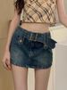 Denim For Women 2025 Summer New Style Sexy Design High Waist Slimming Age-Reducing Bodycon Short Skirt_ecoleips.com