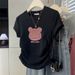 Women's Solid Color round Neck Short Sleeve T-Shirt Slim Fit High End Look Pure Cotton Fashionable Top for Summer_ecoleips.com