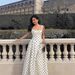 Women's Stylish Polka Dot Ruffled Full Skirt Dress Elegant Waist Cinching Casual American Style Thin Summer Dress_ecoleips.com