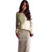 Elegant Long Sleeve Maxi Dress – Fall High-Neck A-Line Dress With Pearl Embroidery (Ivory, S-Xxl)_ecoleips.com