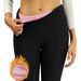 Women's Clothing Women's Pink High Waist Thermal Thermal Pants Slimming Fleece Lined Thick Winter Leggings Hip Lifting For Formal & Casual For Women_ecoleips.com