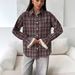 2026 Plaid Shirt Women's Retro Loose Outer With Medium And Long American Shirt Street Woman_ecoleips.com