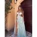 Women's French Style 3D Floral Ruffle & Irregular Hem Tube Top Dress_ecoleips.com