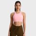 New Spring/Autumn Vertical Ribbed 2.0 High Neck Anti Exposure Sports Bra, High Strength Shock Absorption Fitness Yoga Bra_ecoleips.com