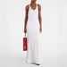 Women Summer White Spaghetti Strap Maxi Dress Sexy Slim‑Fit High Waist Casual Beach Vacation Long Dress_ecoleips.com