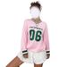Women's Long Sleeve V-Neck T-Shirt Street Style Hip Hop Harajuku Digital Print Loose Casual Versatile Pullover Top_ecoleips.com