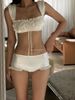 Aria Basics 2025 New European And American Fashion Sexy Solid Color Swimsuit For Women Beach Vacation Bikini Two-Piece_ecoleips.com