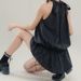 Black Striped Halter Neck Fashion Versatile Dress Women Sleeveless Shirt Flower Bud Casual Shorts Two-Piece Set_ecoleips.com