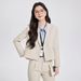 Women's Casual Suit Set Petite Short Style 2025 New Office Work And Commuting Suitable Outerwear_ecoleips.com
