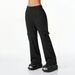Voya Black Spring Autumn New Women's Pants, European And American Style, Elastic Waist, Side Pockets, Casual Fashion Flared_ecoleips.com