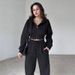 Women's Casual Hoodie & Jogger Set – Zip-Up Long Sleeve Pullover With Drawstring Hood & Elastic Waist Sweatpants, Streetwear Two-Piece Outfit_ecoleips.com