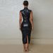 Women's Summer PU Sleeveless Bodycon Dress - Slim Fit High Waist Bandage Dress With Tie Detail - Streetwear Fashion For Casual & Party Wear_ecoleips.com