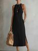 Women's Solid Color Long Shirt Casual Fashion Dress American Style Loose Fit_ecoleips.com