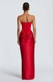 Spring Sexy Strapless Dress for Women Solid Color Slim Waist Satin Tie Waist Bodycon European American Style Women's Clothing_ecoleips.com
