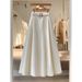 Medium Length Suit Pleated 2025 New High Waist Slim Skirt Pleated Long Skirt For Women_ecoleips.com