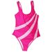 Women's High-Cut Monokini Swimsuit – Sexy Backless Design, Quick-Dry & Chlorine-Resistant (S-Xl, Rose/Black, 82% Polyester 18% Spandex)_ecoleips.com