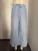 Women's High-Waisted Stripe Wide-Leg Trousers 2024 Summer Casual Ankle Pants - Comfortable Linen-Like Fabric For Daily Wear_ecoleips.com