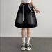Large Pocket Japanese Style Workwear Five-Point Pants Loose Versatile Washed Denim Shorts_ecoleips.com