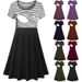 Women’s Clothing New Spring And Summer Maternity Dress Round Neck Stitching Nursing Dress Feeding Dress_ecoleips.com