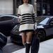 Women's Oversized Striped Knit Sweater – Loose Fit Mid-Length Pullover, Soft & Breathable For Casual Comfort_ecoleips.com
