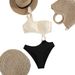 Women's One-Shoulder One-Piece Swimsuit – Sexy Cutout Design With Metallic Accents, High-Stretch Polyester Blend, White (Sizes S-Xl)_ecoleips.com