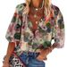 Aria Basics Aria Basics European American Cross-Border Bohemian Retro Geometric 3D Printed Colorful Spring And Autumn Women's Stand Collar Loose_ecoleips.com