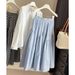 Women's Irregular Plaid Midi Skirt Spring Summer New Arrival Concealing Hips Wide A-Line Hem Bottoms_ecoleips.com