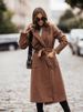"Double-Breasted Wool-Like Coat - Minimalist Longline Design With Notched Lapel & Functional Pockets, Office-to-Event Versatility (S-2XL)"_ecoleips.com