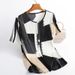 Women's Clothing Simulation Silk T Shirt Tops Summer Ice Silk Printing Mother's Dress To Cover The Belly And Show Thin Large Size Bottoming Shirt_ecoleips.com